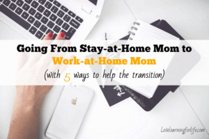 Going from Stay-at-Home Mom to Work-at-Home Mom (with 5 ways to help the transition)